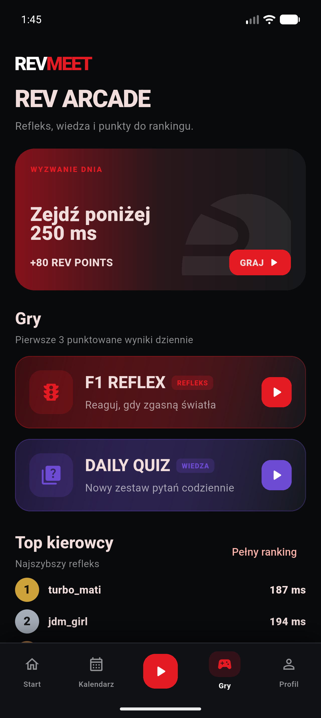 REV Arcade w aplikacji REVMEET